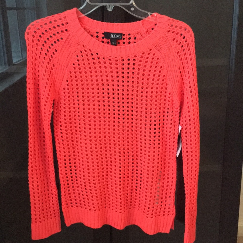 Bright orange/ coral sweater, brand new with tags